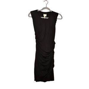 TORN BY RONNY KOBO NEW $228 Sleeveless Ribbed‎ Knit Ruched Bodycon Dress Small
